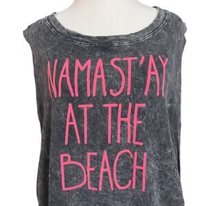 Surf Gypsy Namast’ay At The Beach Graphic Tee Acid Wash